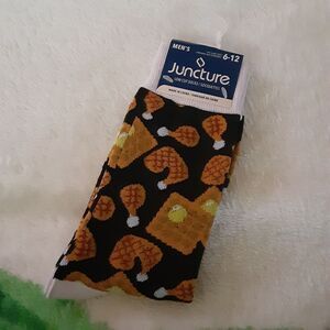 Men's Chicken & Waffles Novelty Socks Size 6-12
